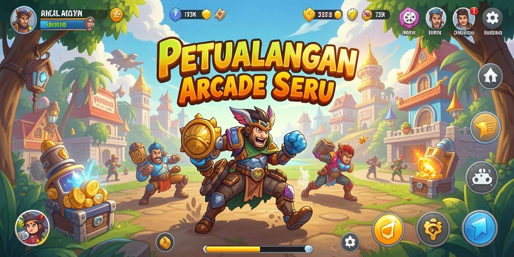 Tampilan gameplay seru dalam 73K dengan aksi nonstop.