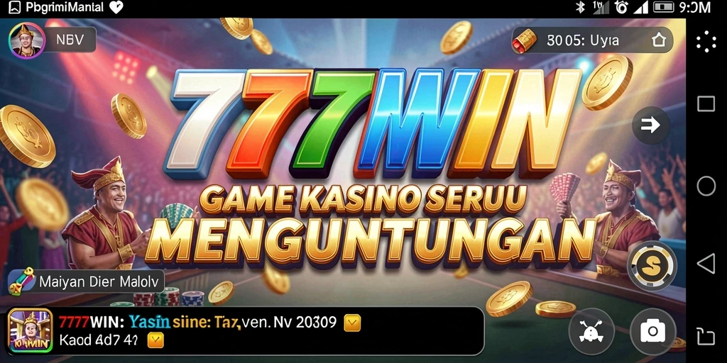 Tampilan gameplay menarik di 777WIN dengan berbagai pilihan permainan Kasino.