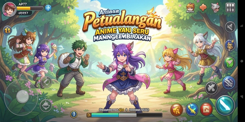Tangkapan layar gameplay API77 yang menampilkan karakter anime dalam pertarungan seru.