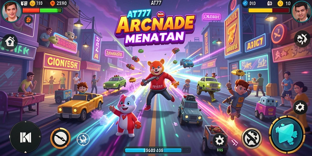 Tangkapan layar menampilkan aksi seru dalam gameplay AT777.