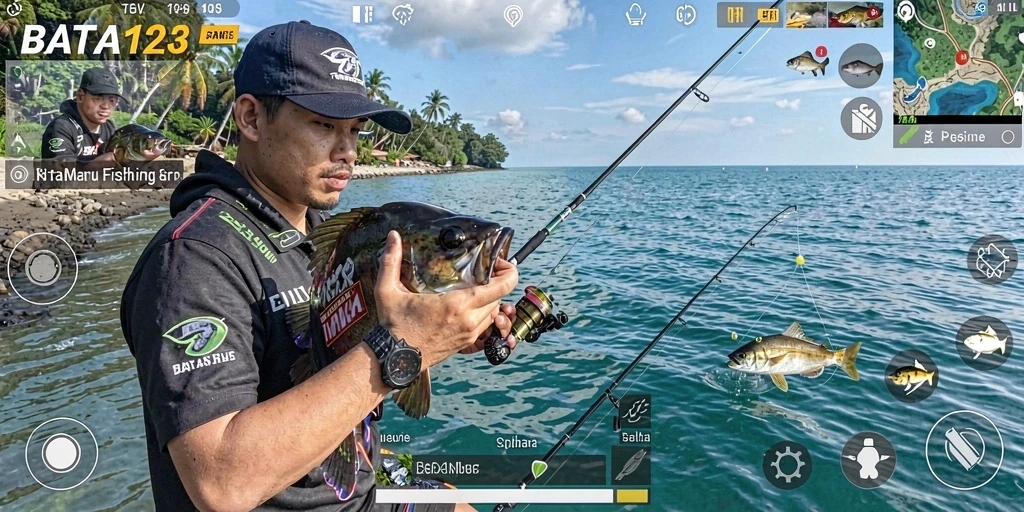 Tangkapan besar di BATA123 saat memancing di danau.