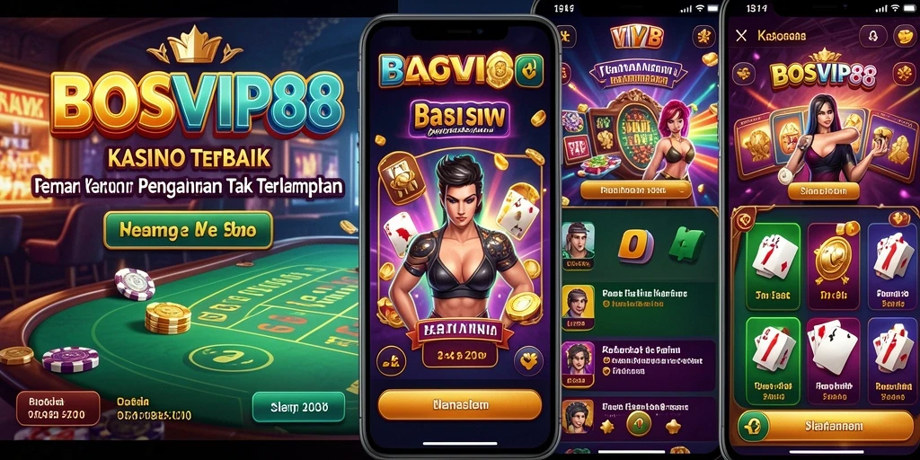 Tampilan gameplay menarik dari BOSVIP88 dengan berbagai pilihan permainan kasino.