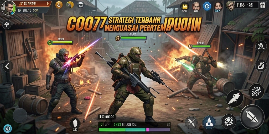 Screenshot COO77 menampilkan pertempuran strategi yang intens dan mendebarkan.