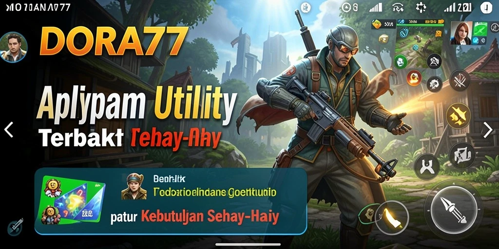 Tampilan antarmuka DORA77 yang menarik dan mudah digunakan.