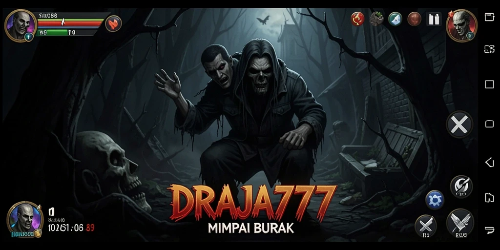 Tangkapan layar menampilkan suasana mencekam dalam gameplay DRAJA777.