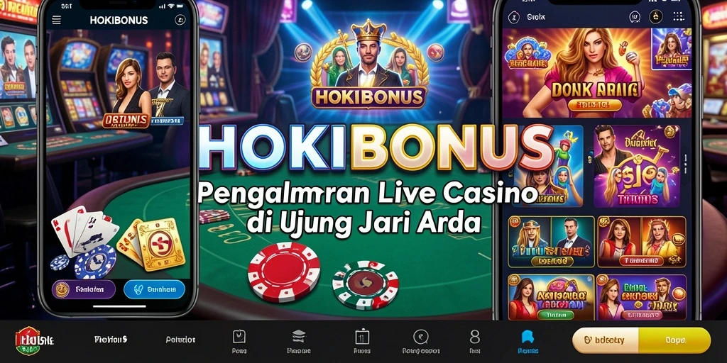 Screenshot gameplay HOKIBONUS menampilkan dealer dan pemain dalam suasana Live Casino.