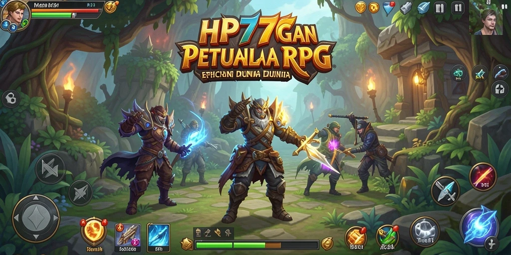 Tampilan gameplay RPG yang epik dan mengasyikkan di HP777.