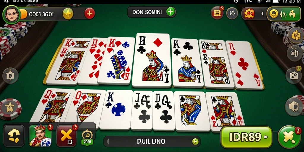 Tampilan gameplay seru dari IDR89 dalam permainan Domino.