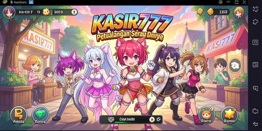 Menampilkan gameplay yang penuh warna dan seru dalam KASIR777.