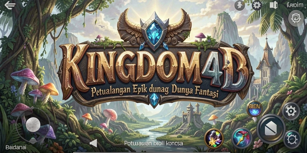 Tangkapan layar utama dari KINGDOM4D menampilkan aksi seru dalam pertempuran RPG.