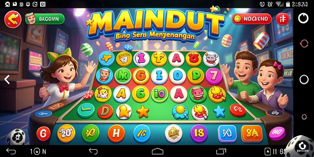 Tampilan gameplay seru dan interaktif dari MAINDUIT dengan Bingo.