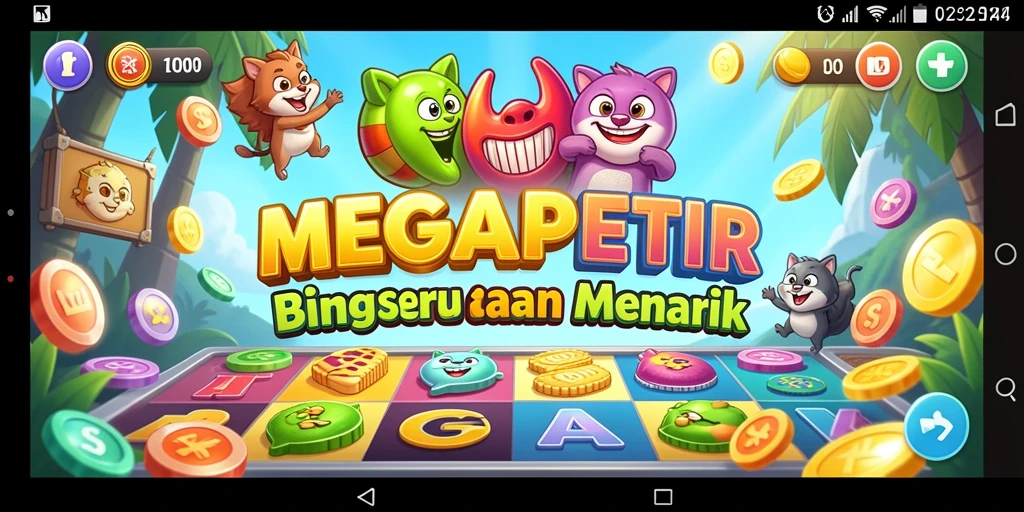 Tampilan gameplay MEGAPETIR yang seru dan interaktif saat bermain Bingo.