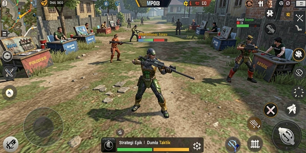 Tampilan gameplay MPO08 yang menegangkan dengan aksi strategi.