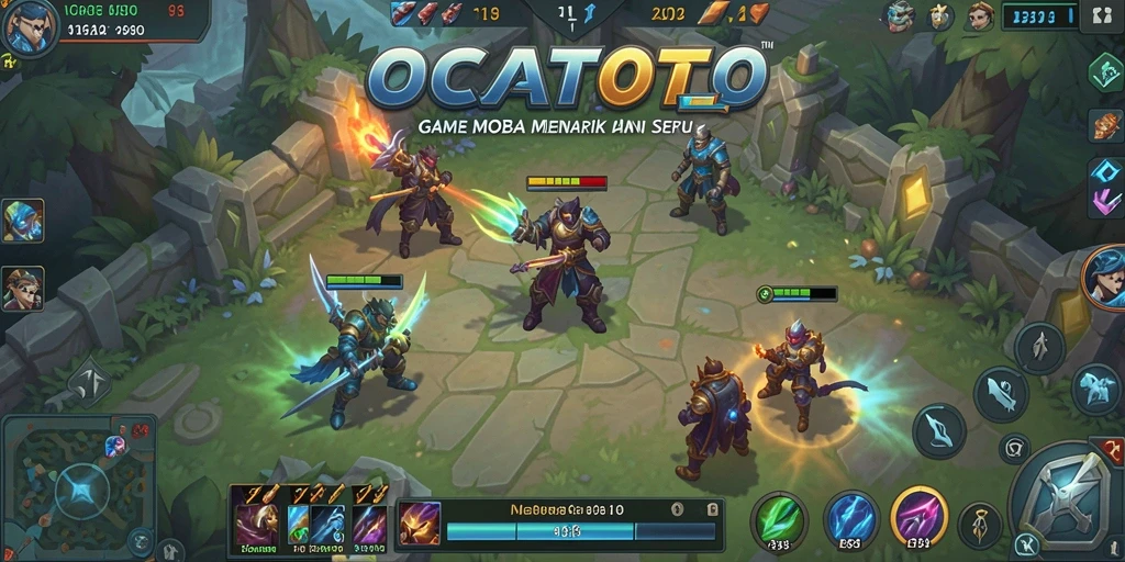 Screenshot gameplay <strong>OCATOTO</strong> yang mendebarkan selama pertarungan tim.
