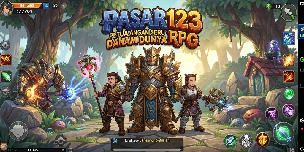 Tangkapan layar menunjukkan aksi seru dalam gameplay RPG.