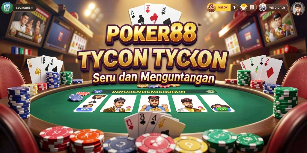 Tampilan gameplay menarik dari POKER88 dengan elemen Tycoon.