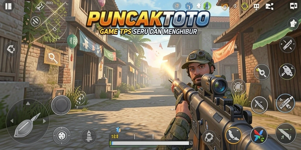 Screenshot gameplay PUNCAKTOTO yang menampilkan aksi seru di medan perang.