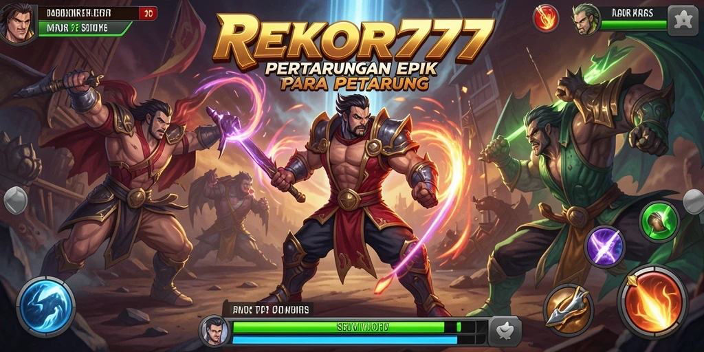 Gameplay seru dalam pertarungan karakter di REKOR777.