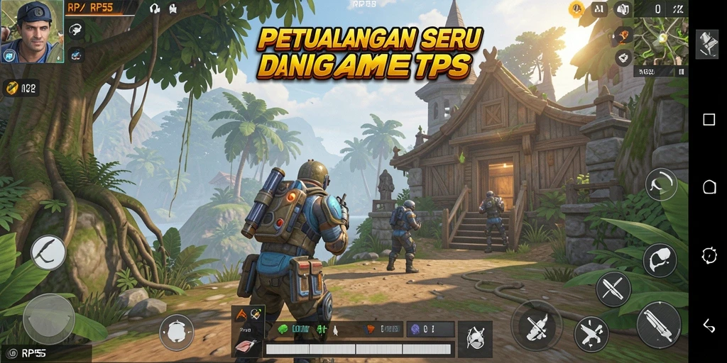 Tampilan gameplay seru RP55 dengan aksi pertempuran intens.