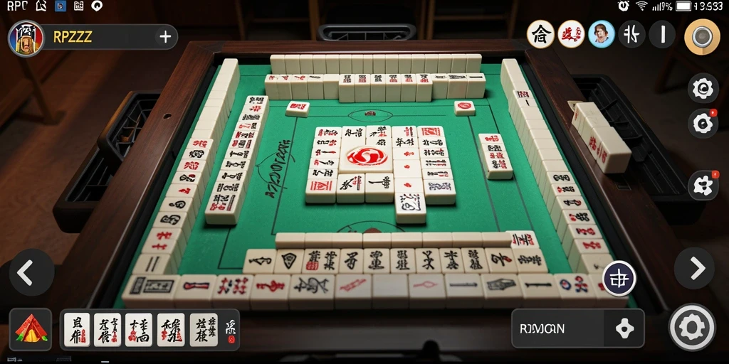 Tampilan gameplay menarik dari game Mahjong RPZZZ.