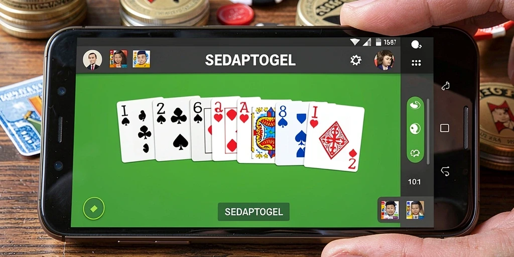 Tampilan gameplay SEDAPTOGEL dengan suasana Gaple yang menarik.