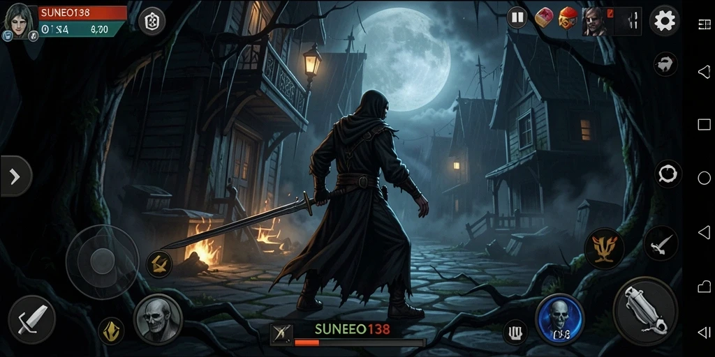 Tangkapan layar utama SUNEO138 menampilkan suasana mencekam dengan gameplay Horror yang intens.