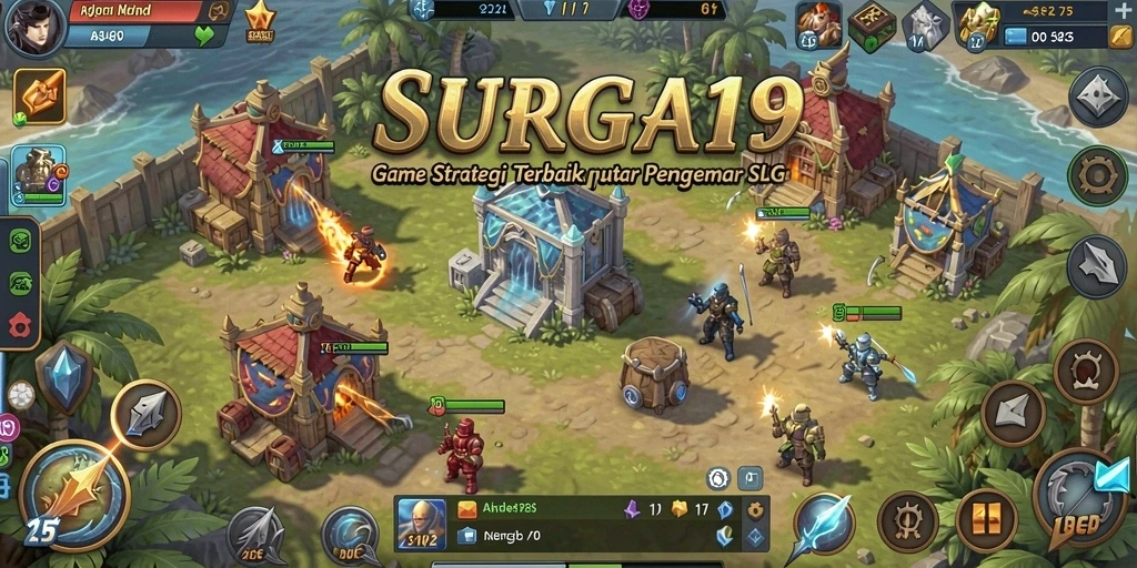Screenshot SURGA19 menunjukkan pertarungan strategis yang mendebarkan.